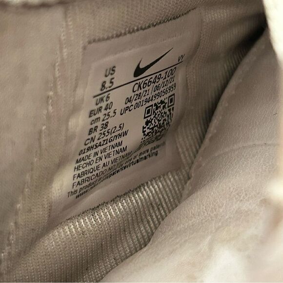 NIKE af1 Air Force one shadow white lace up platform shoes sneakers women’s 8.5 - Picture 4 of 9